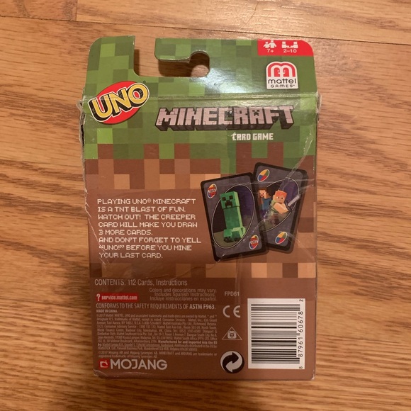 NEW Uno Minecraft Card Game - Picture 4 of 4